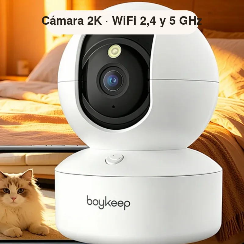 Cámara de vigilancia Lince 2K con WiFi de 2,4 y 5 GHz